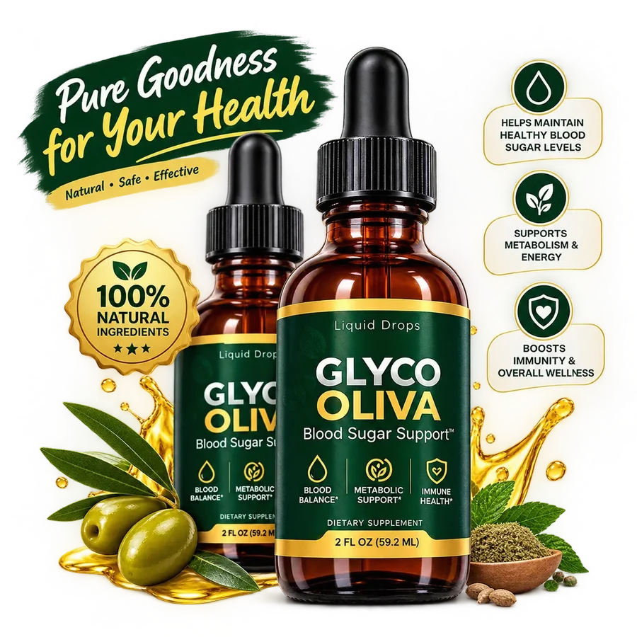 Two Glyco Oliva dropper bottles